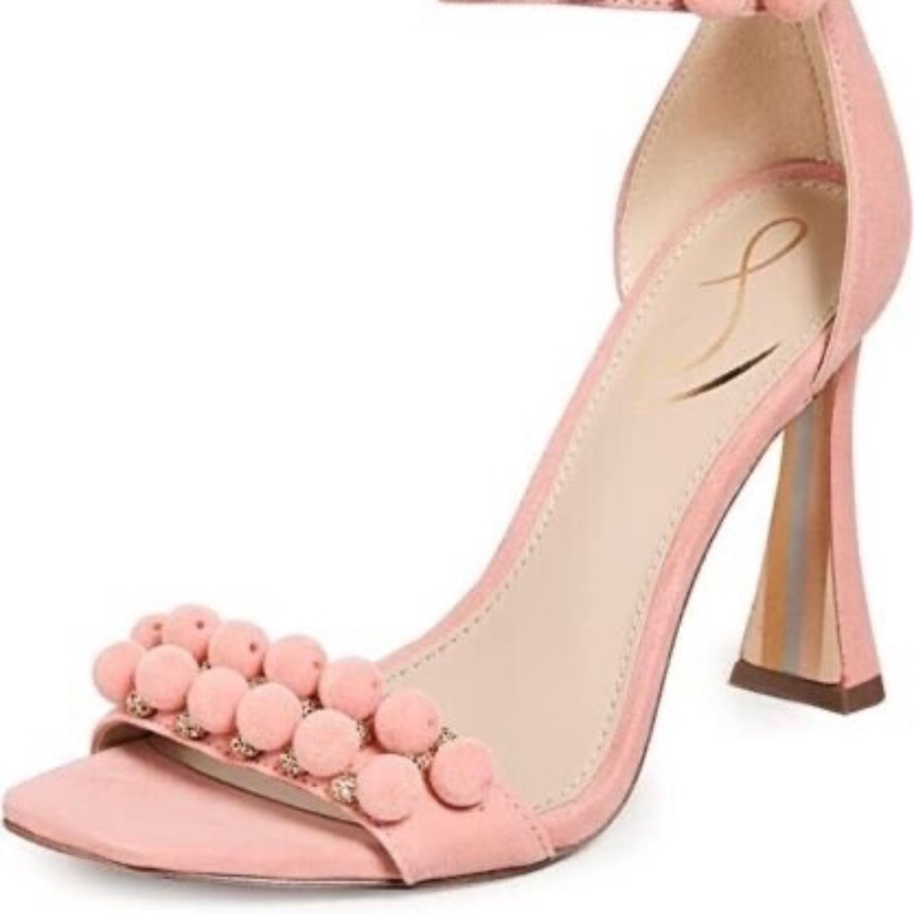 Sam Edelman Luella Canyon Clay Squared Toe Ankle Strap Spool Heeled Sandals - Picture 4 of 10
